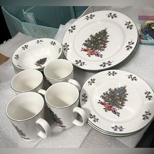 Gibson 16 Piece Christmas China Set. New in box.  Never been used.